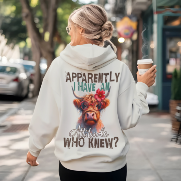 Highland Cow attitude Hoodie