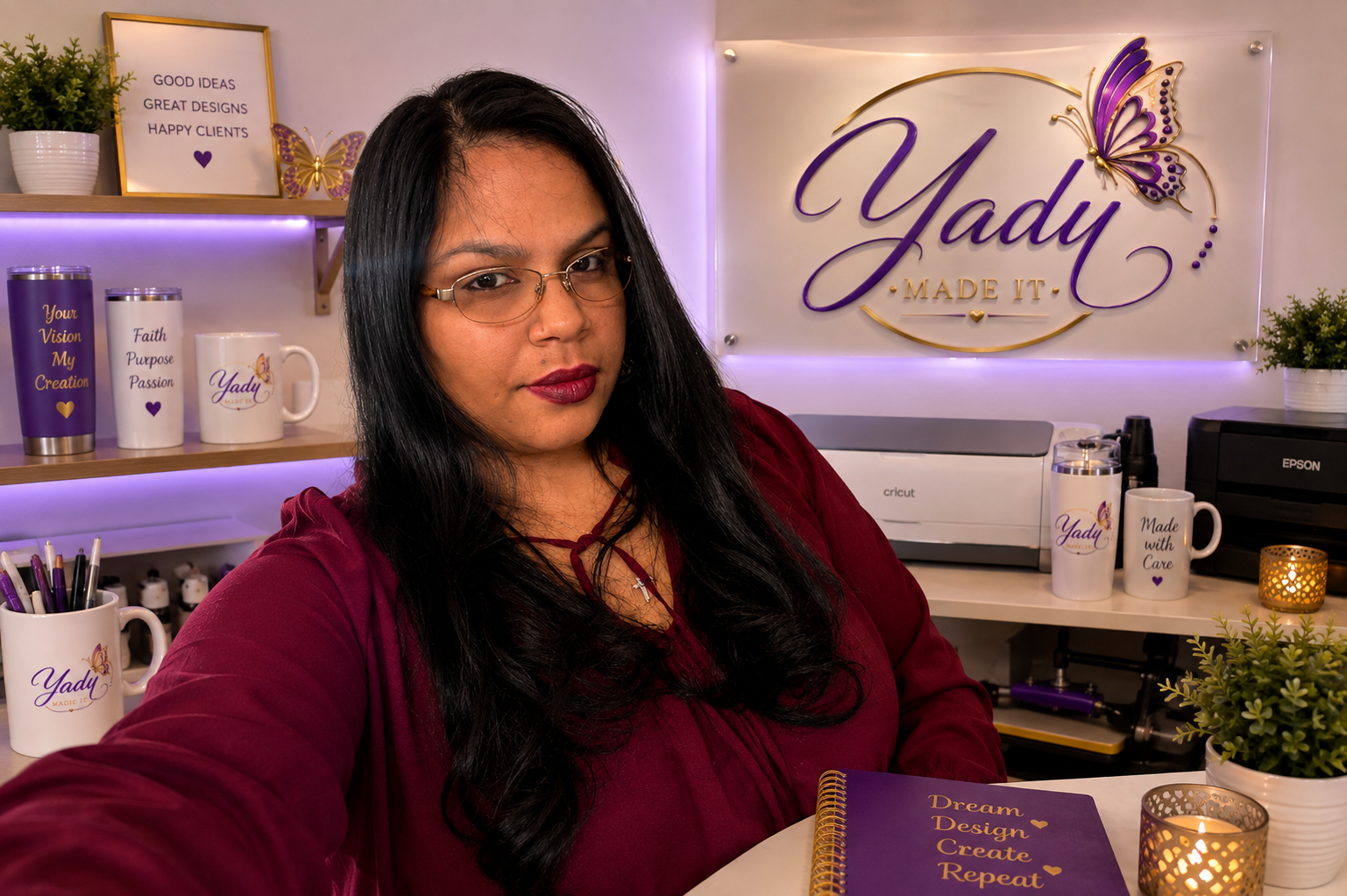 Yadhira, designer and creator behind Yady Made It