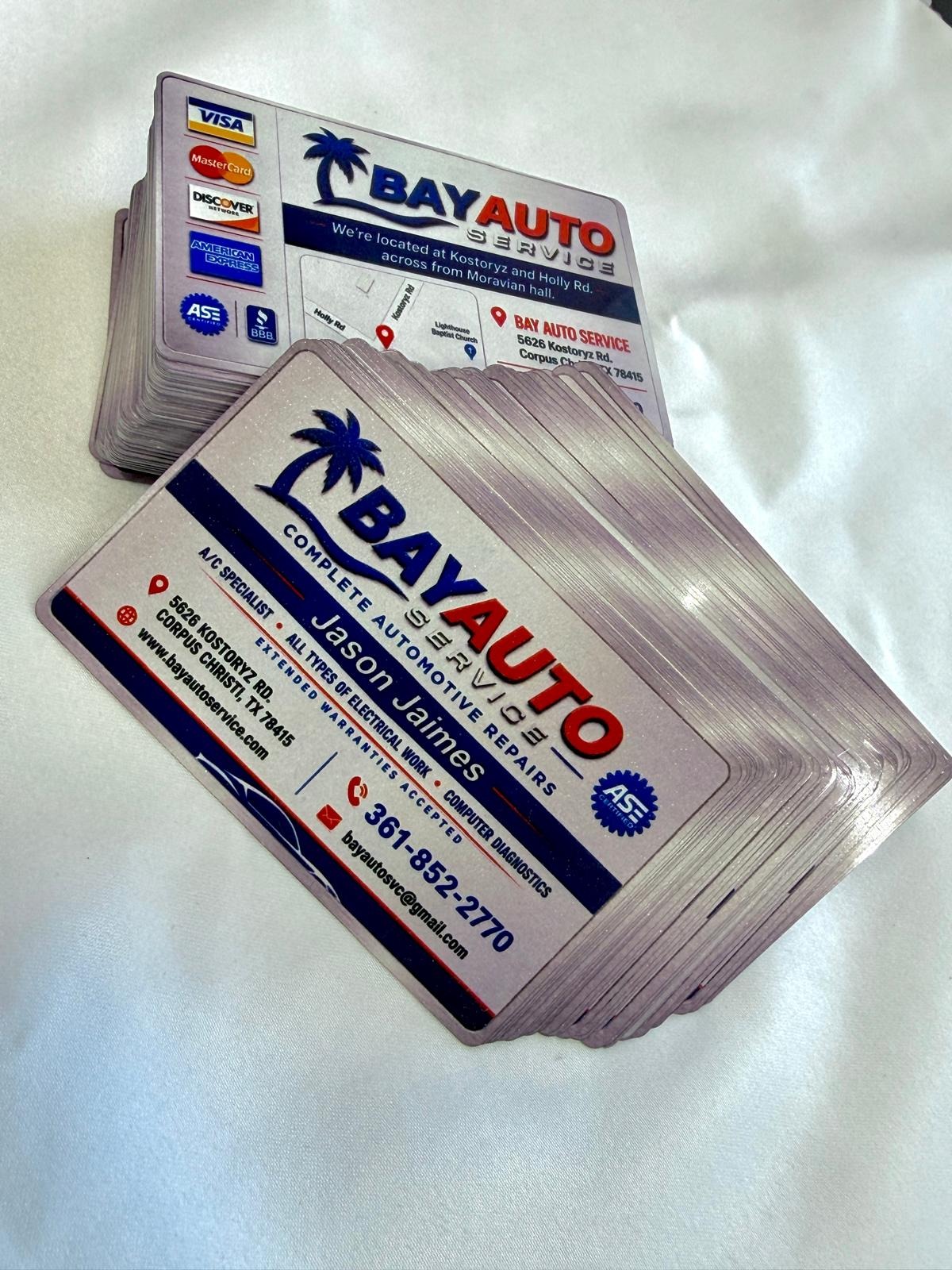 Custom Made Aluminum Business Cards